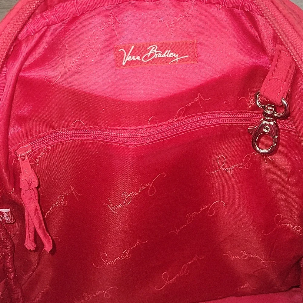 Vera Bradley Quilted Red Women's Backpack - Versatile Everyday Bag